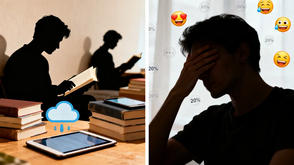 lecture numerique piles de livres fatigue