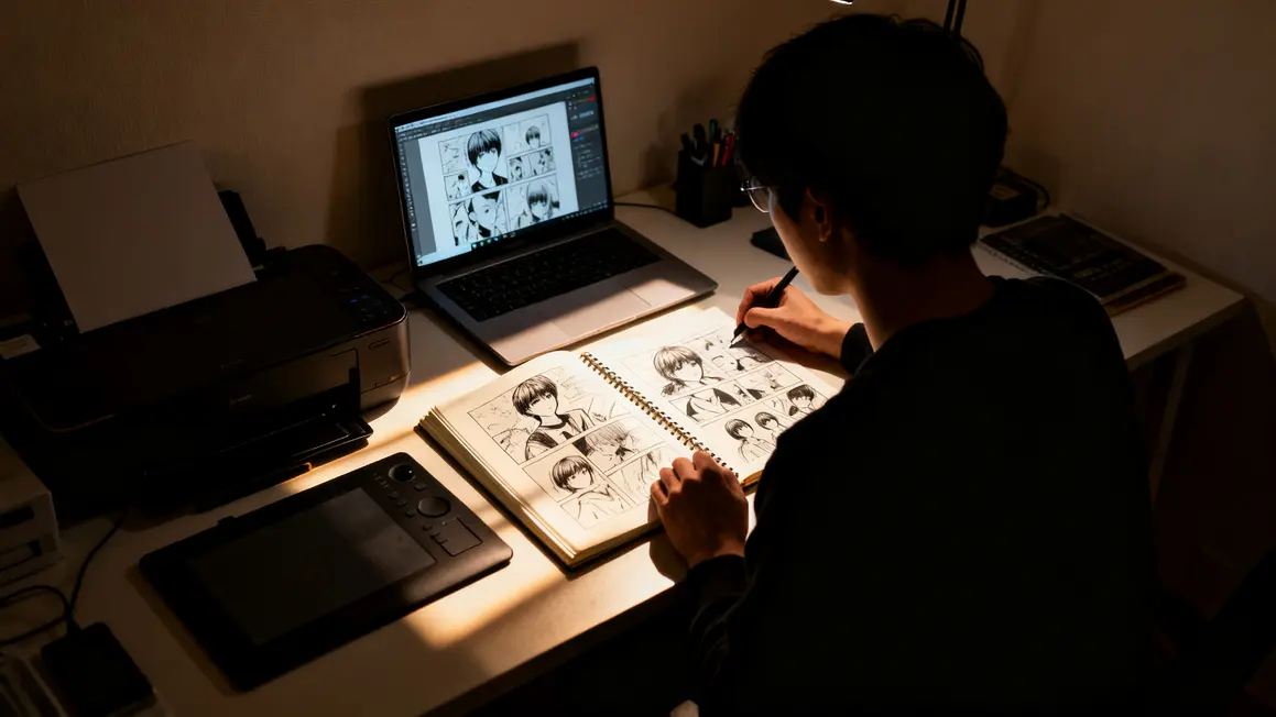auteur manga independant creation planche