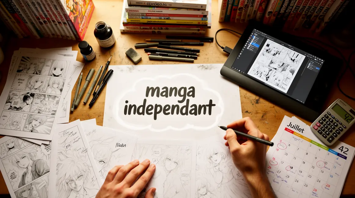 bureau manga indépendant avec matériel et budget