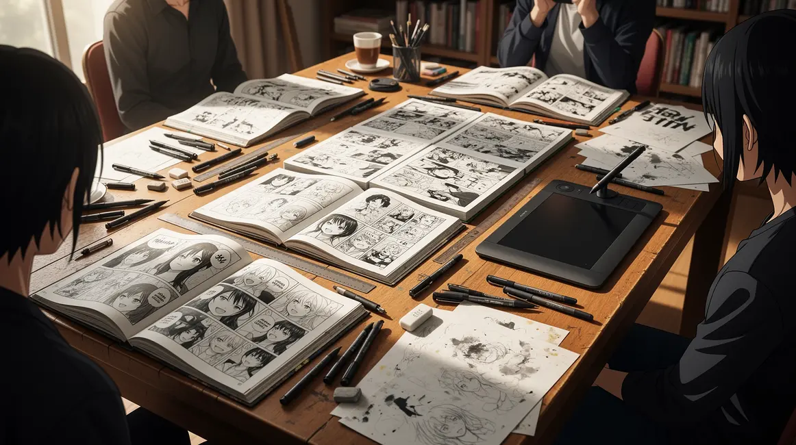 Illustration table manga indépendant créateurs outils