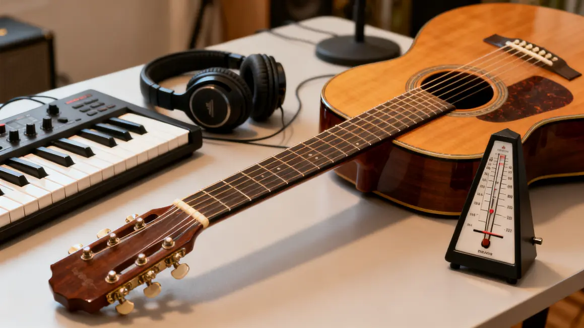 materiel musique guitare clavier metronome debutant