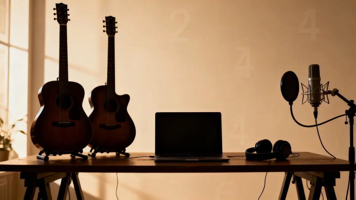 Matériel musique avec instruments et MAO
