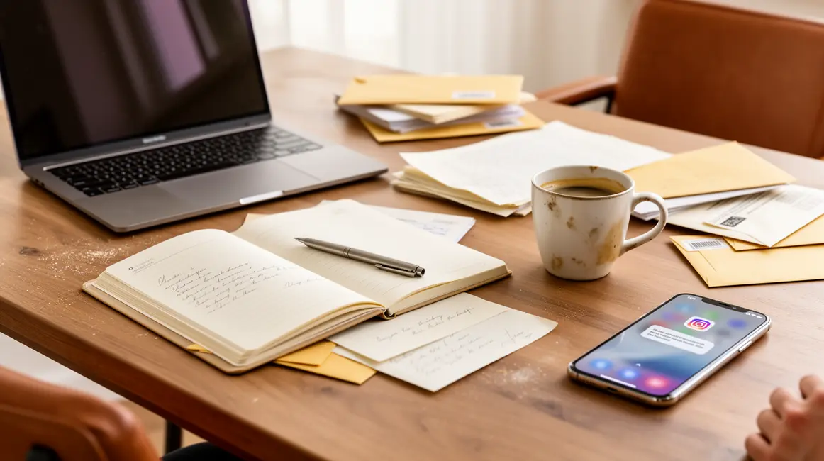 bureau encombre newsletters auteur ordinateur