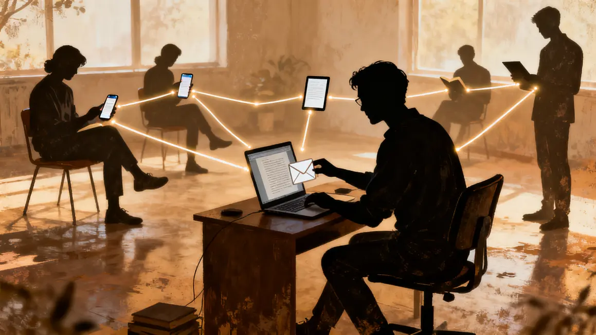 illustration échange auteur lecteurs newsletter auteur