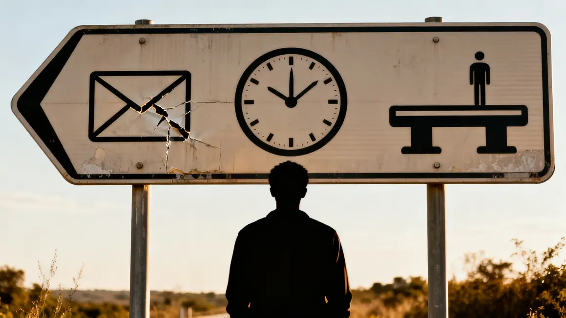 panneau erreurs enveloppe horloge newsletter d'auteur