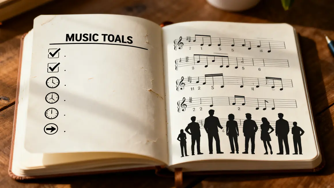 Tableau objectifs musique carnet partition