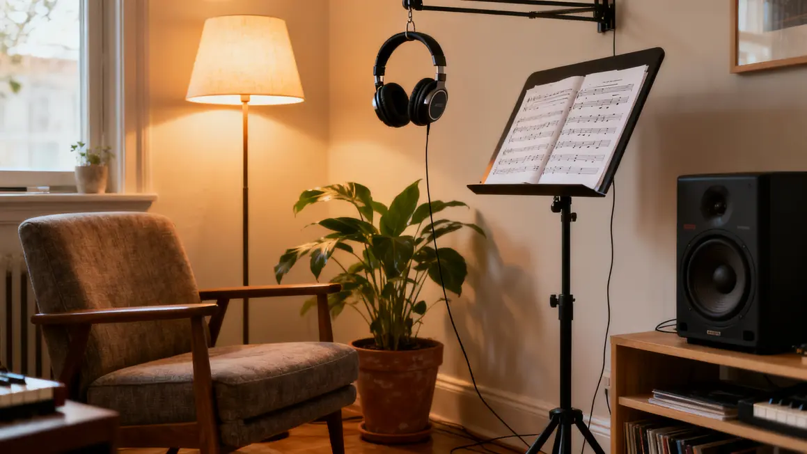 coin musique fonctionnel et rangé