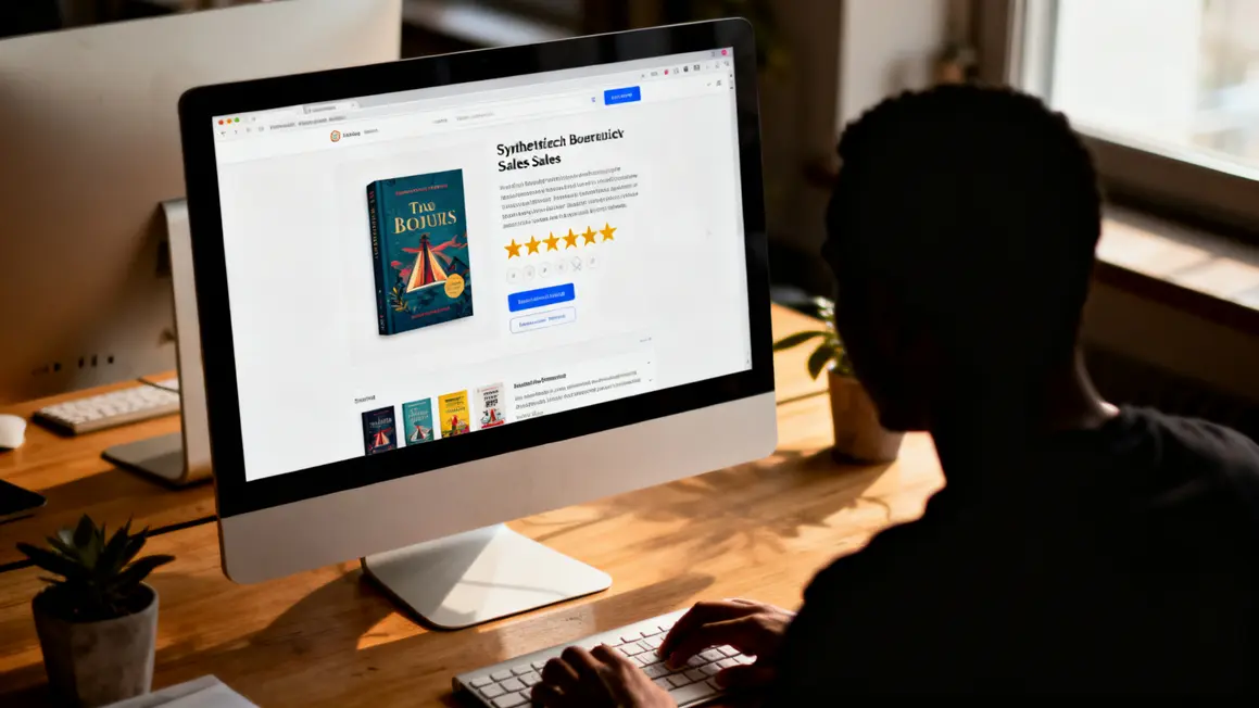 Page vente livre optimisée sur ordinateur