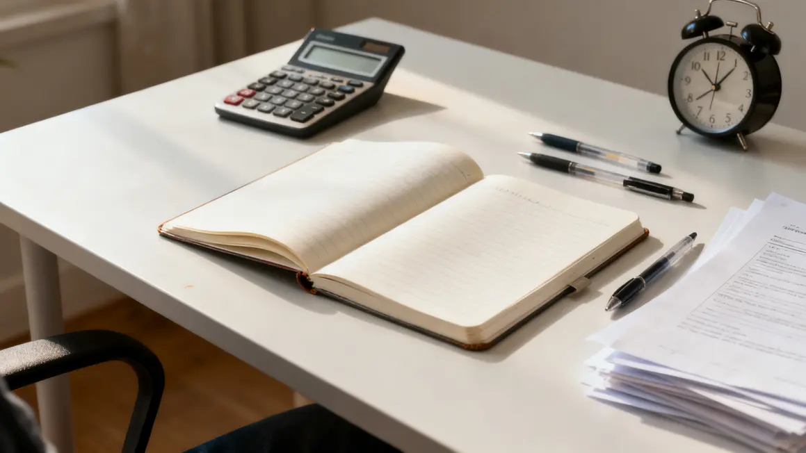 table carnet horloge correction manuscrit budget premier manuscrit