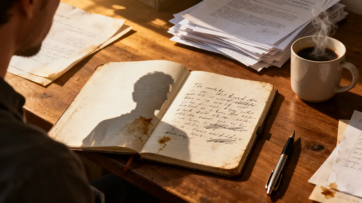 premier manuscrit carnet bureau ratures