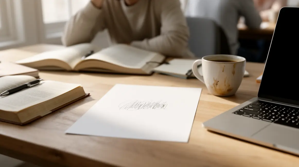 bureau manuscrit carnet ordinateur livre
