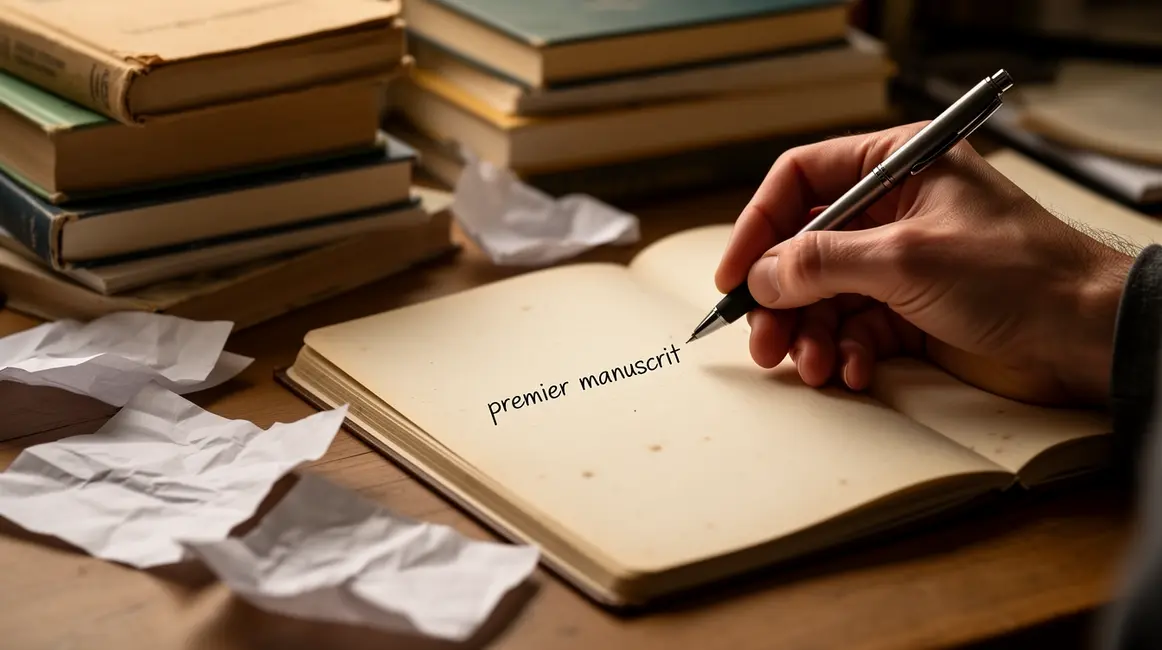 premier manuscrit main stylo carnet