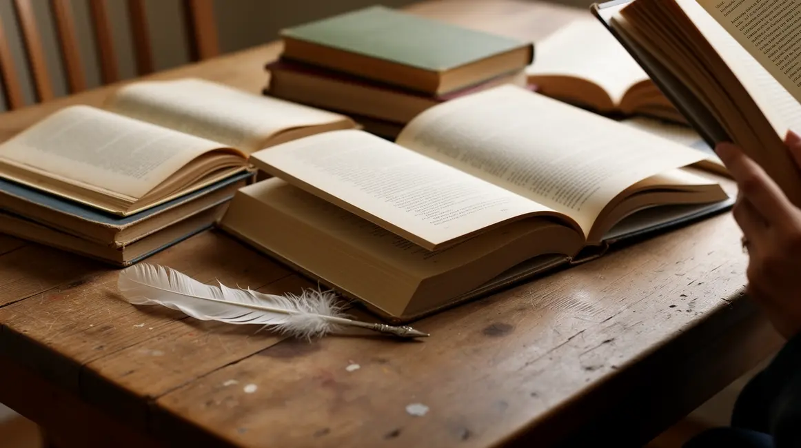 promotion de livre visuel livres ouverts plume