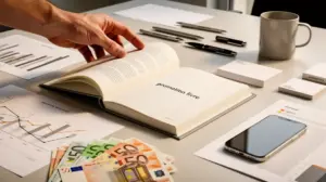 Main sur livre Promotion livre, table et graphiques