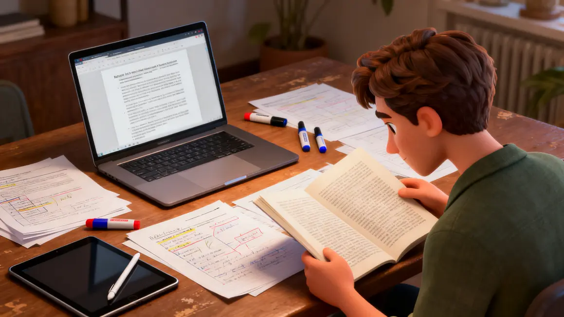 Table relecture manuscrit ordinateur outils