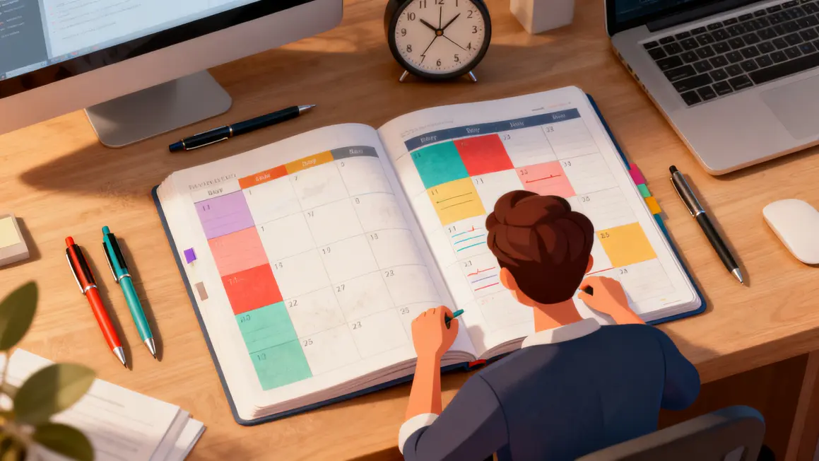 Organisation agenda blocs pour edition digitale culture du temps