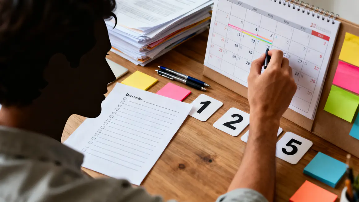 structuration projet autoedition to-do list calendrier