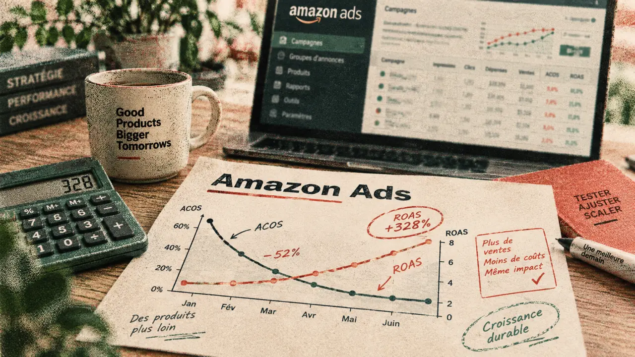 Amazon advertising : ROAS et ACOS sur un graphique pour la rentabilité