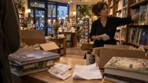 Comment devenir libraire : une librairie indépendante, cartons et livres