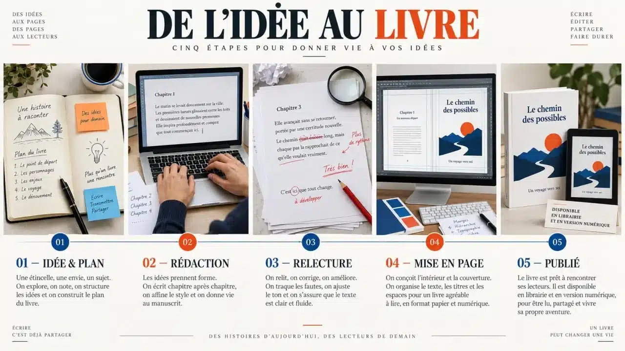 Comment faire un livre, de l’idée au manuscrit puis à la publication